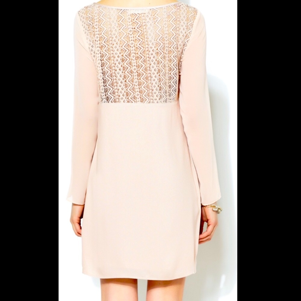 Gentle Fawn "Expo" crepe shift dress in Pale Blush